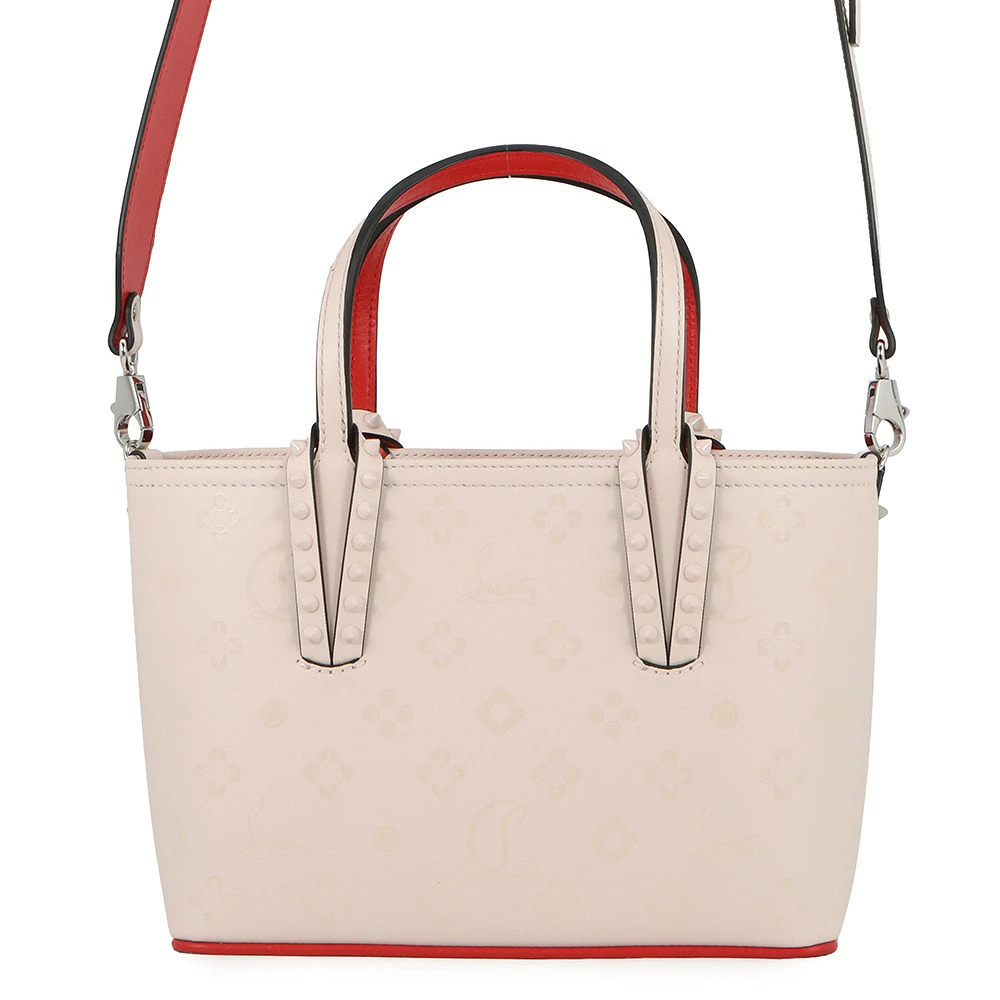 Christian Louboutin Cabata leather tote bag embellished studs red